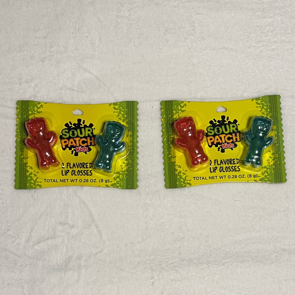 Sour Patch Kids Flavored Lip Glosses~Each Is 2 1/4” X 1 1/4” Bundle of 2